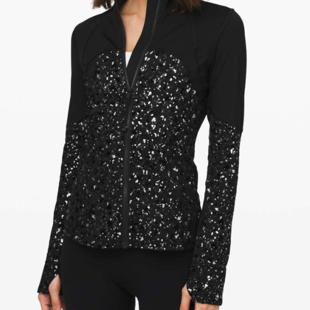 Lululemon Athletica Black Sequin Blazer